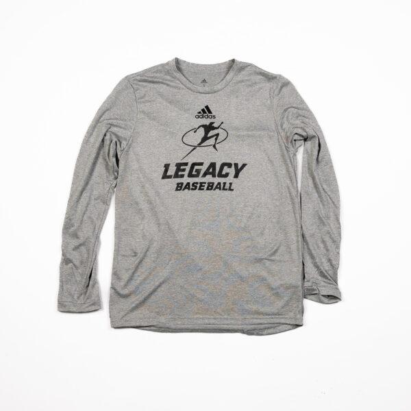 Adidas Pre-Game Long Sleeve Stacked - Baseball (Gray)