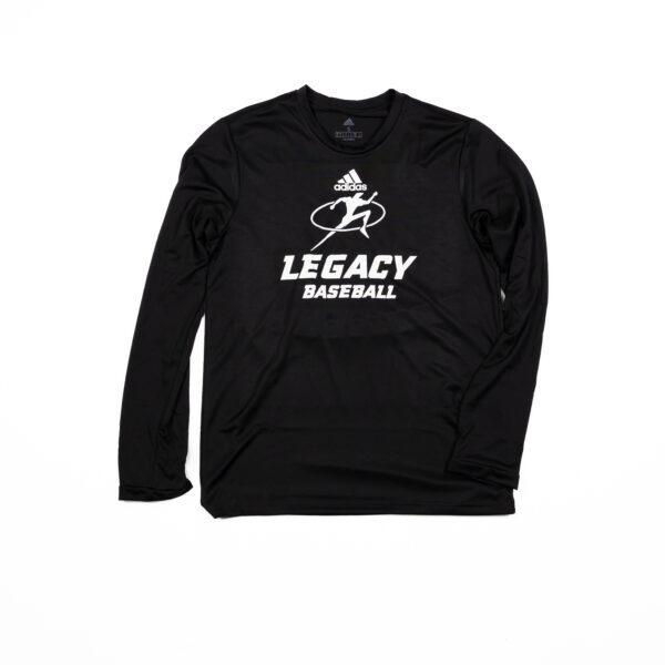 Adidas Pre-Game Long Sleeve Stacked - Baseball (Black)