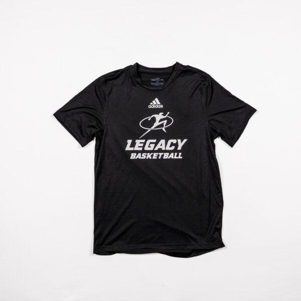 Adidas Pre-Game Short Sleeve - Basketball Stacked (Black)